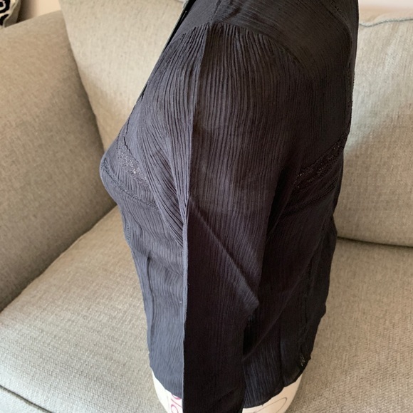 NWT AllSaints Black Blouse 2 - Picture 2 of 6